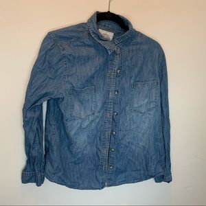 Denim button down
